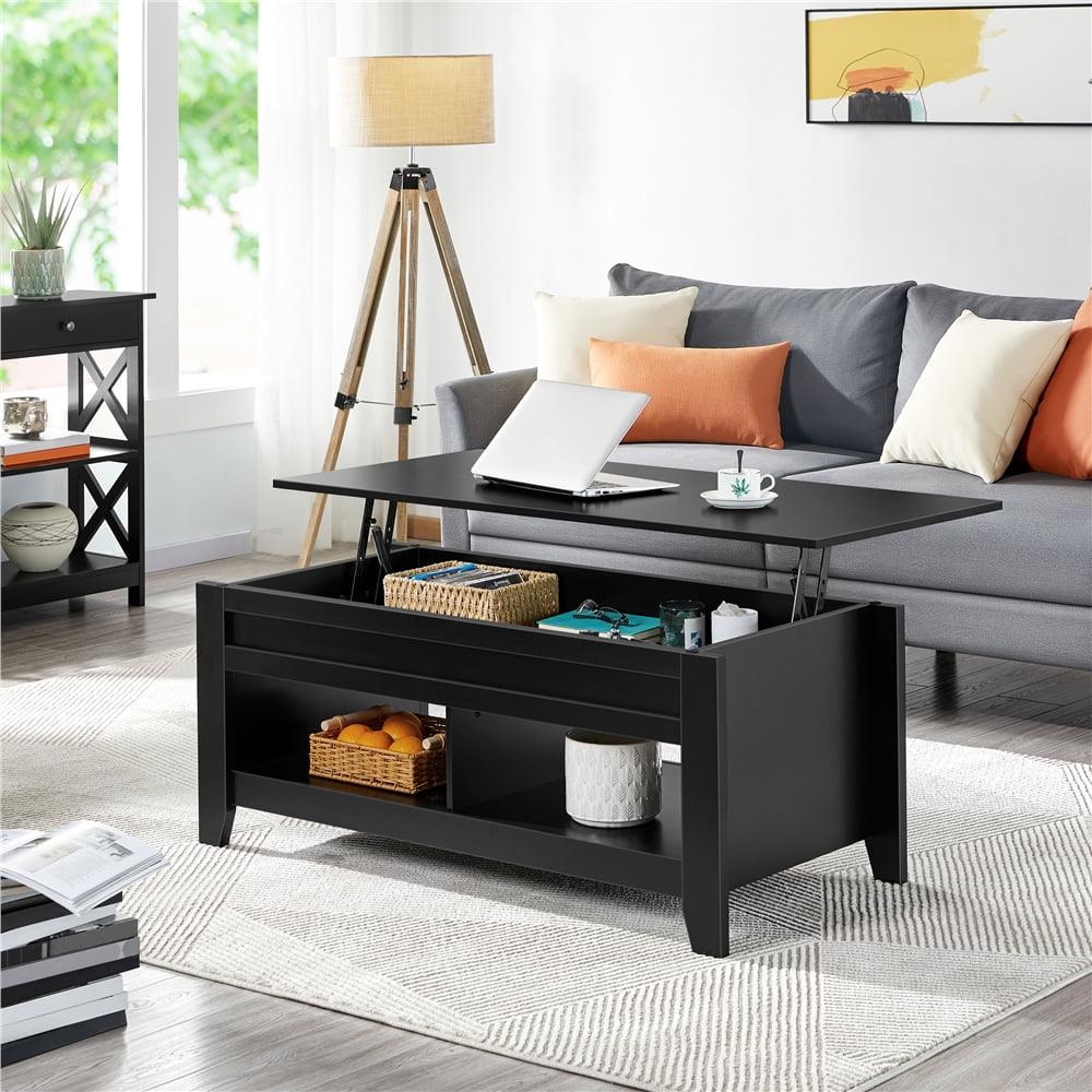 Alden Design 41" Lift Top Coffee Table with 2 Storage Compartments, Espresso - JNR Products