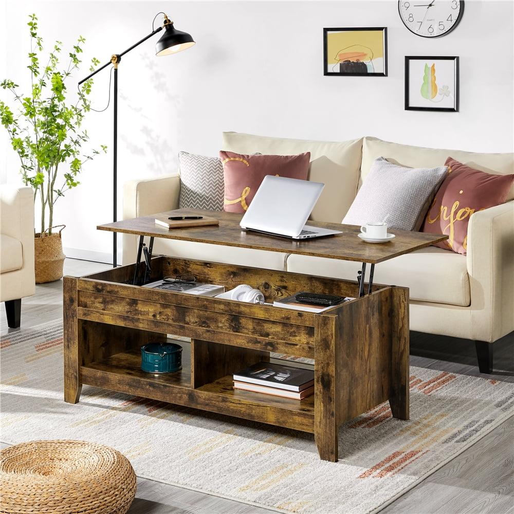 Alden Design 41" Lift Top Coffee Table with 2 Storage Compartments, Espresso - JNR Products