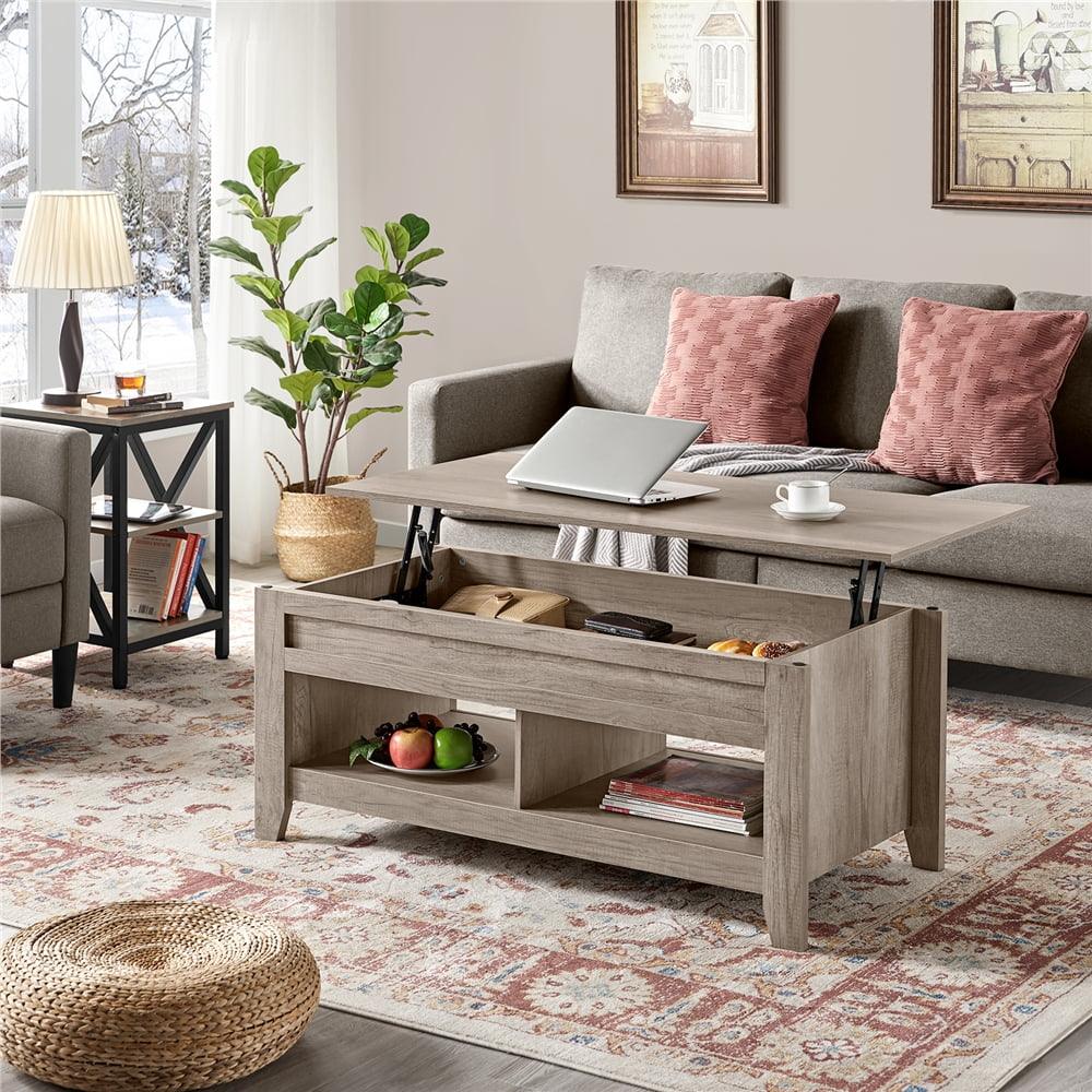 Alden Design 41" Lift Top Coffee Table with 2 Storage Compartments, Espresso - JNR Products