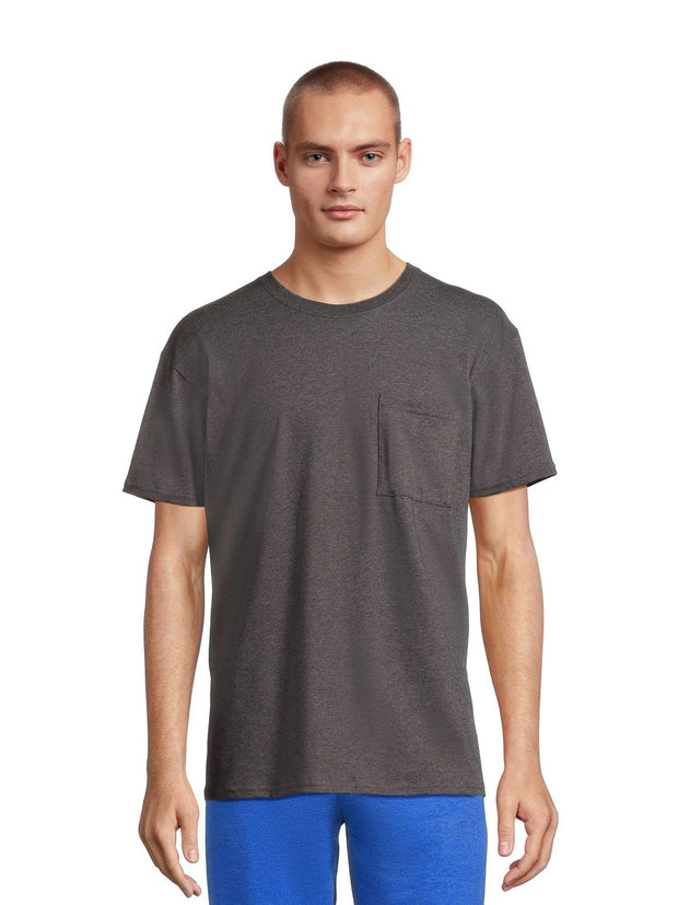 Athletic Works Men's and Big Men's Cotton Pocket Tee, Sizes XS-5XL - JNR Products