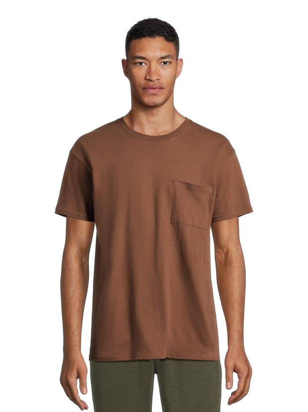 Athletic Works Men's and Big Men's Cotton Pocket Tee, Sizes XS-5XL - JNR Products