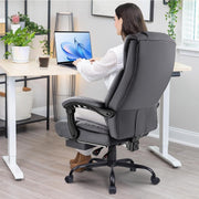 BOSSIN Big and Tall Office Chair Executive Heavy Duty Home Chairs with Foot Rest Ergonomic,High Back and Lumbar Support - JNR Products