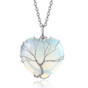 Bestyle Tree of Life Heart Crystal Necklaces for Women Girls, Moonstone Necklace June Birthstone Pendant Jewelry Gift - JNR Products