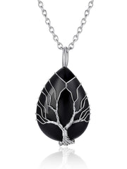 Bestyle Tree of Life Heart Crystal Necklaces for Women Girls, Moonstone Necklace June Birthstone Pendant Jewelry Gift - JNR Products