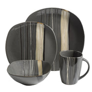 Better Homes & Gardens Bazaar Dinnerware, Brown, Set of 16 - JNR Products