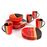 Better Homes & Gardens Bazaar Dinnerware, Brown, Set of 16 - JNR Products