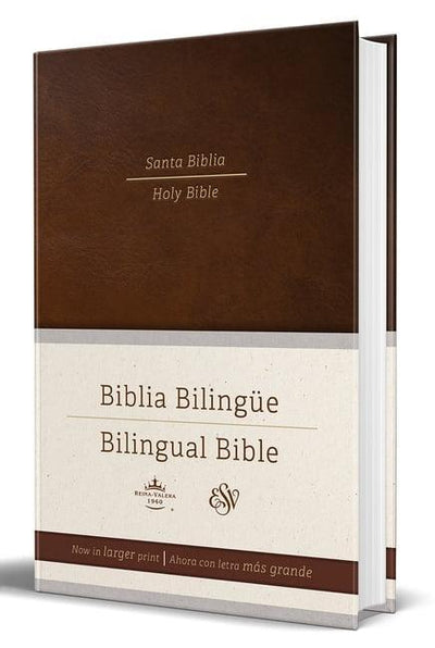 Biblia Bilingüe Reina Valera 1960/ ESV Spanish/English Parallel Bible (English a nd Spanish Edition) : Brown Hardcover (Hardcover) - JNR Products