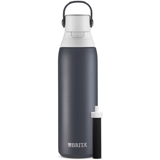 Brita 20 oz Carbon Premium Stainless Steel Leak Proof Filtered Insulated Water Bottle with Straw - JNR Products