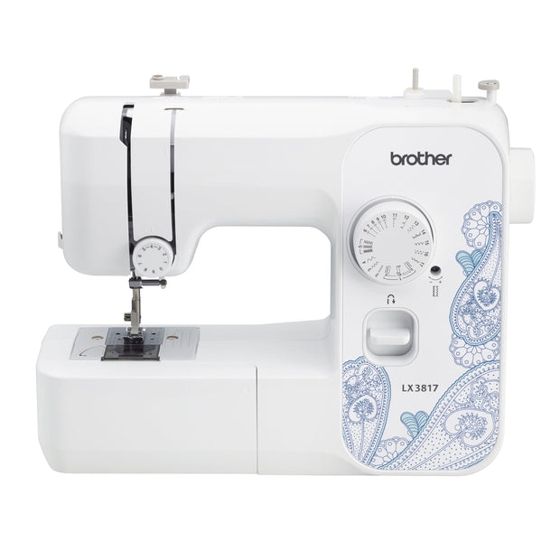 Brother LX3817 17-Stitch Portable Full-Size Sewing Machine, White - JNR Products