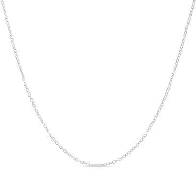 Cable Chain Necklace Sterling Silver Italian 1.3mm Nickel Free 18 inch - JNR Products