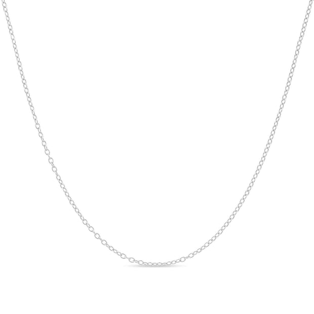 Cable Chain Necklace Sterling Silver Italian 1.3mm Nickel Free 18 inch - JNR Products