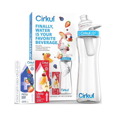 Cirkul 22oz Plastic Water Bottle Starter Kit with Blue Lid - JNR Products