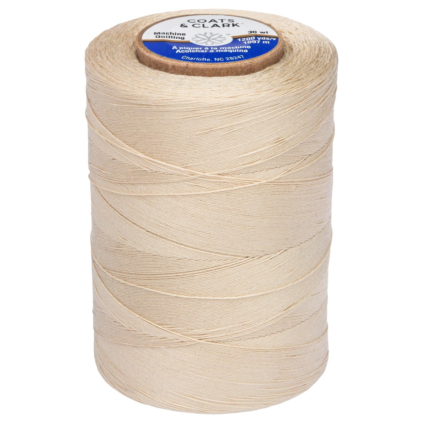 Coats & Clark 100% Cotton Sewing Thread, 1200 yd Size 50, Natural - JNR Products