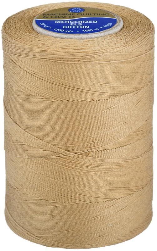 Coats & Clark 100% Cotton Sewing Thread, 1200 yd Size 50, Natural - JNR Products