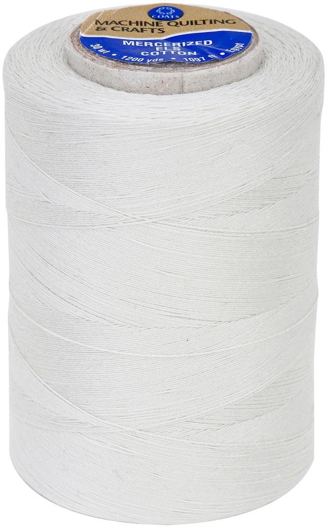 Coats & Clark 100% Cotton Sewing Thread, 1200 yd Size 50, Natural - JNR Products