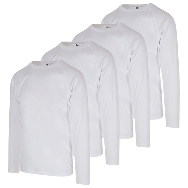 DARESAY Dri-Fit Long Sleeve T Shirts for Men-4 Pack- Moisture Wicking, Quick Dry Tees (Up to 3XL) - JNR Products