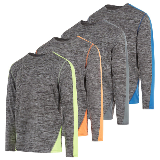 DARESAY Dri-Fit Long Sleeve T Shirts for Men-4 Pack- Moisture Wicking, Quick Dry Tees (Up to 3XL) - JNR Products