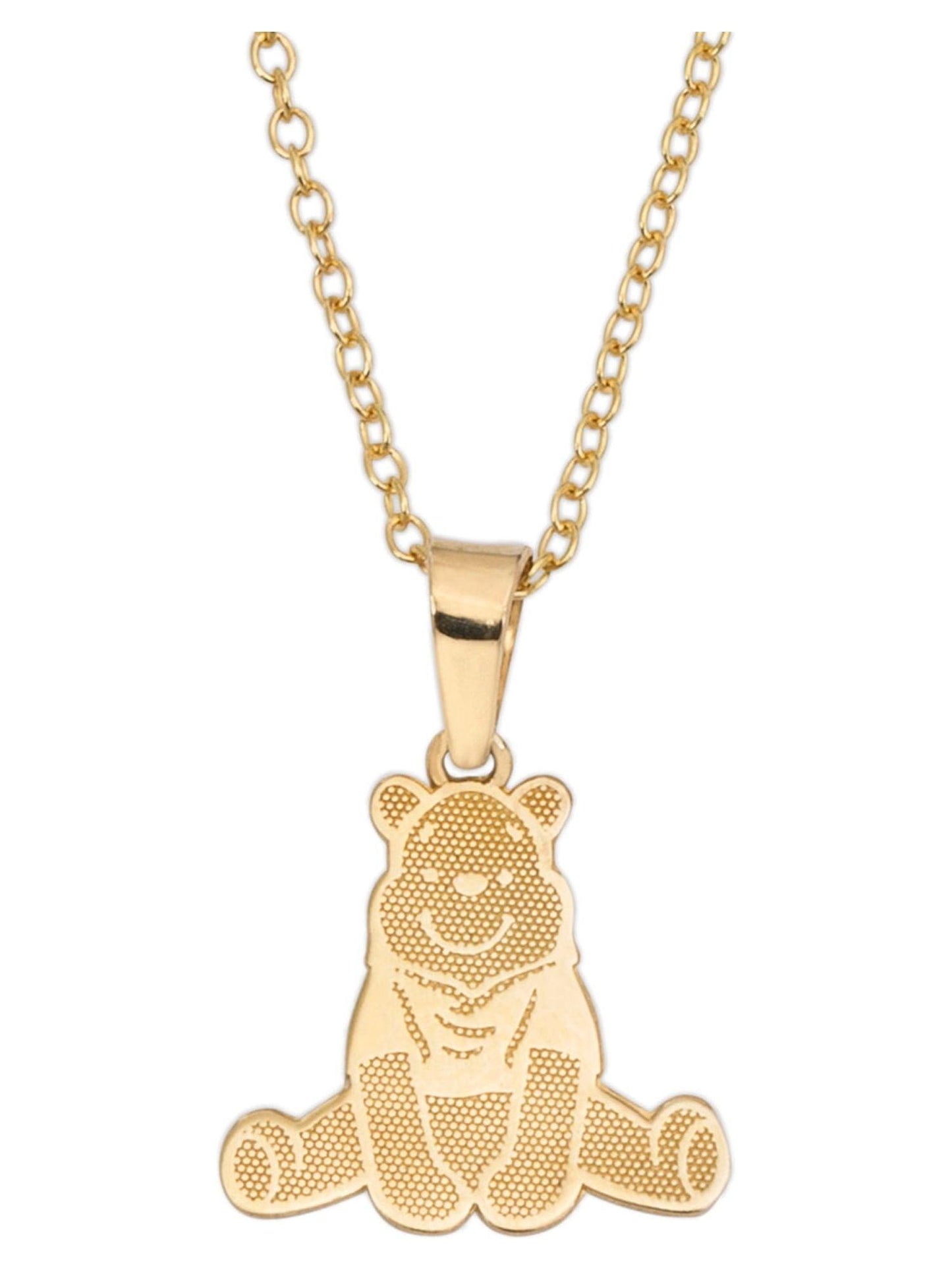 Disney, Girl's10K Yellow-Gold Winnie the Pooh Pendant Necklace, 18" Chain - JNR Products