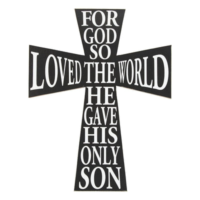 For God So Loved The World Wall Cross - Home Decor - 1 Piece - JNR Products