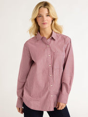 Free Assembly Women’s Button Front Boxy Cotton Tunic Shirt with Long Sleeves, Sizes XS-XXL - JNR Products