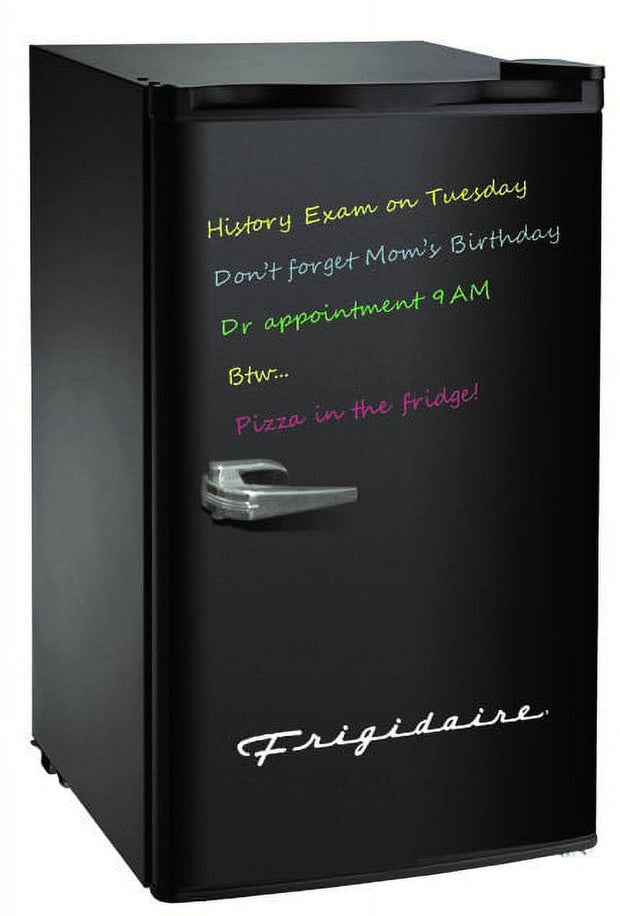 Frigidaire 3.2 Cu Ft Retro Dry Erase Compact Fridge, (EFR331-BLACK), Black - JNR Products