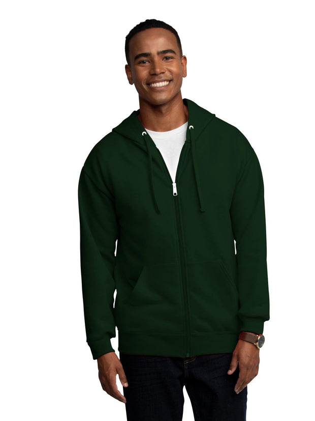 Fruit of the Loom Men's EverSoft Fleece Full Zip Hoodie Jacket - JNR Products