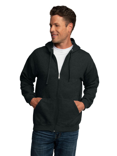 Fruit of the Loom Men's EverSoft Fleece Full Zip Hoodie Jacket - JNR Products