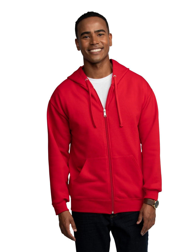 Fruit of the Loom Men's EverSoft Fleece Full Zip Hoodie Jacket - JNR Products