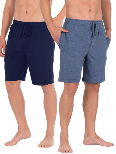 Fruit of the Loom Men's and Big Men’s Breathable Mesh 2-Pack Knit Sleep Pajama Short, S-5XL - JNR Products