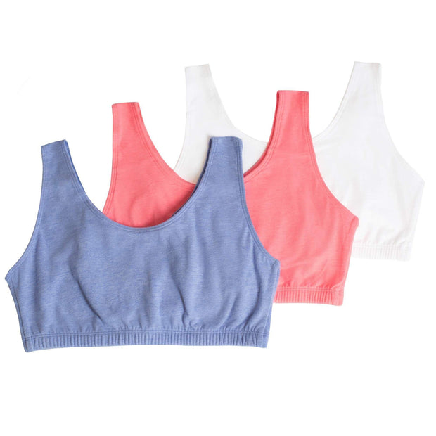 Fruit of the Loom Women's Tank Style Cotton Sports Bra, 3-Pack, Style-9012 - JNR Products