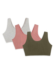 Fruit of the Loom Women's Tank Style Cotton Sports Bra, 3-Pack, Style-9012 - JNR Products