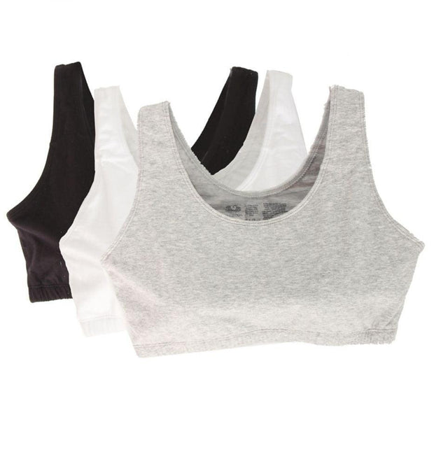 Fruit of the Loom Women's Tank Style Cotton Sports Bra, 3-Pack, Style-9012 - JNR Products