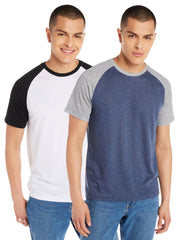 George Men's & Big Men's 2-Pack Raglan Sleeve Tee, Sizes S-3XL - JNR Products