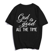 Jesus T-Shirt Pray Faith Casual Christ Women Men Christian Cross Graphics Summer Tops Gift Tee Black Large - JNR Products