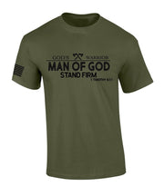 God's Warrior Man of God Stand Firm Bible Scripture Mens Christian Tshirt Jesus Cross Short Sleeve T-shirt Graphic Tee-Black-xl - JNR Products