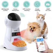 Iseebiz 3L Automatic Pet Feeder With Voice Record Pets Food Bowl For Medium Small Dog Cat - JNR Products