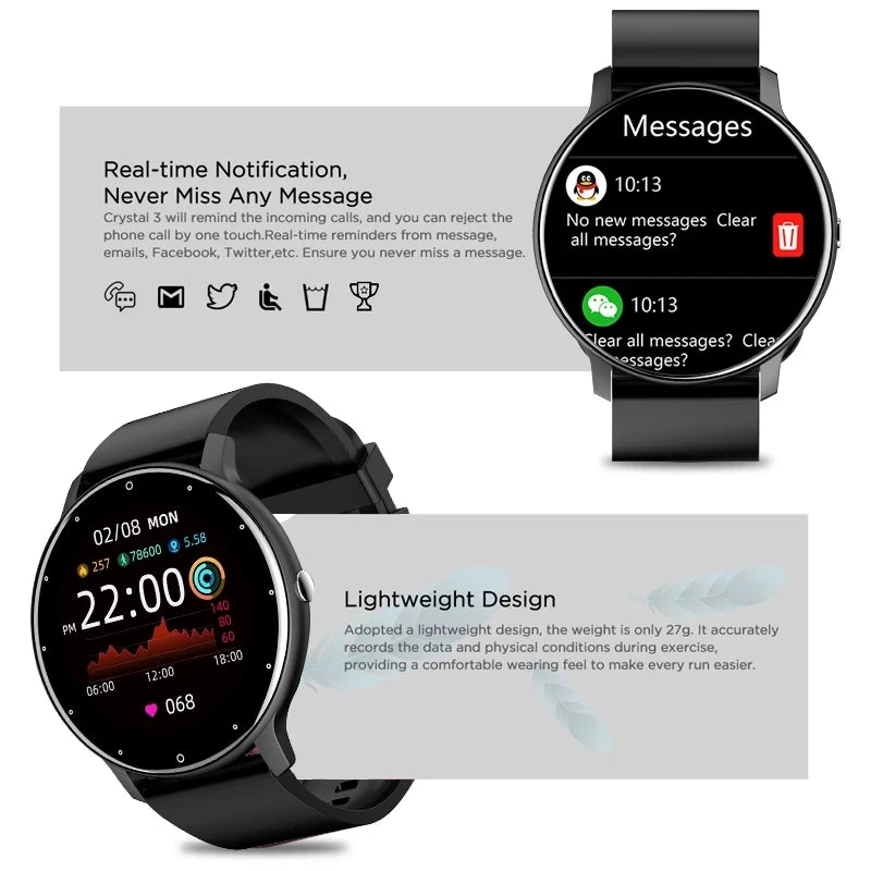 Waterproof Bluetooth For Android ios smartwatch Men+box