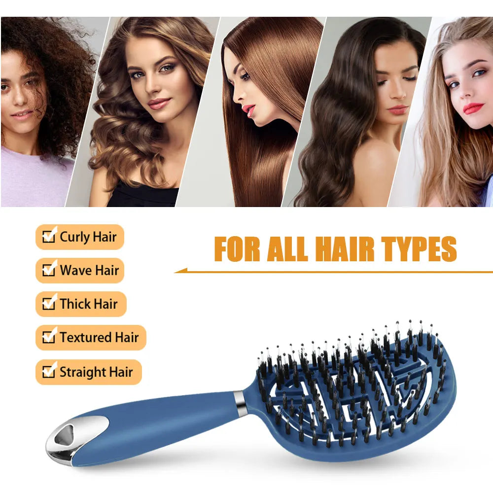 Detangling HairBrush Styling Massage Scalp Hair Comb Smooth Hair Comb for Curly Hair