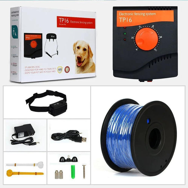 TP16 Pet Dog Electric Fence System Rechargeable Waterproof Adjustable Dog Training Collar Electronic Fencing dog Accessories - JNR Products