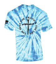 Jesus The Way The Truth The Life John 14:6 Scripture Nail Cross Shirt Jesus Mens Christian Short Sleeve T-Shirt Graphic Tee-Heather Navy-small - JNR Products