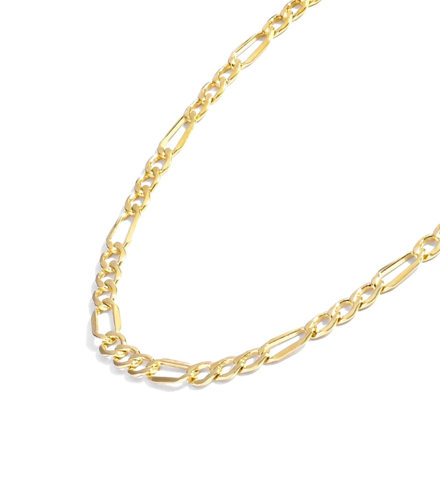 Jewelry Atelier Gold Chain Necklace Collection - 14K Solid Yellow Gold Filled Figaro Chain Necklaces for Women and Men with Different Sizes (2.8mm, 3.7mm, 4.7mm, 5.6mm) - JNR Products