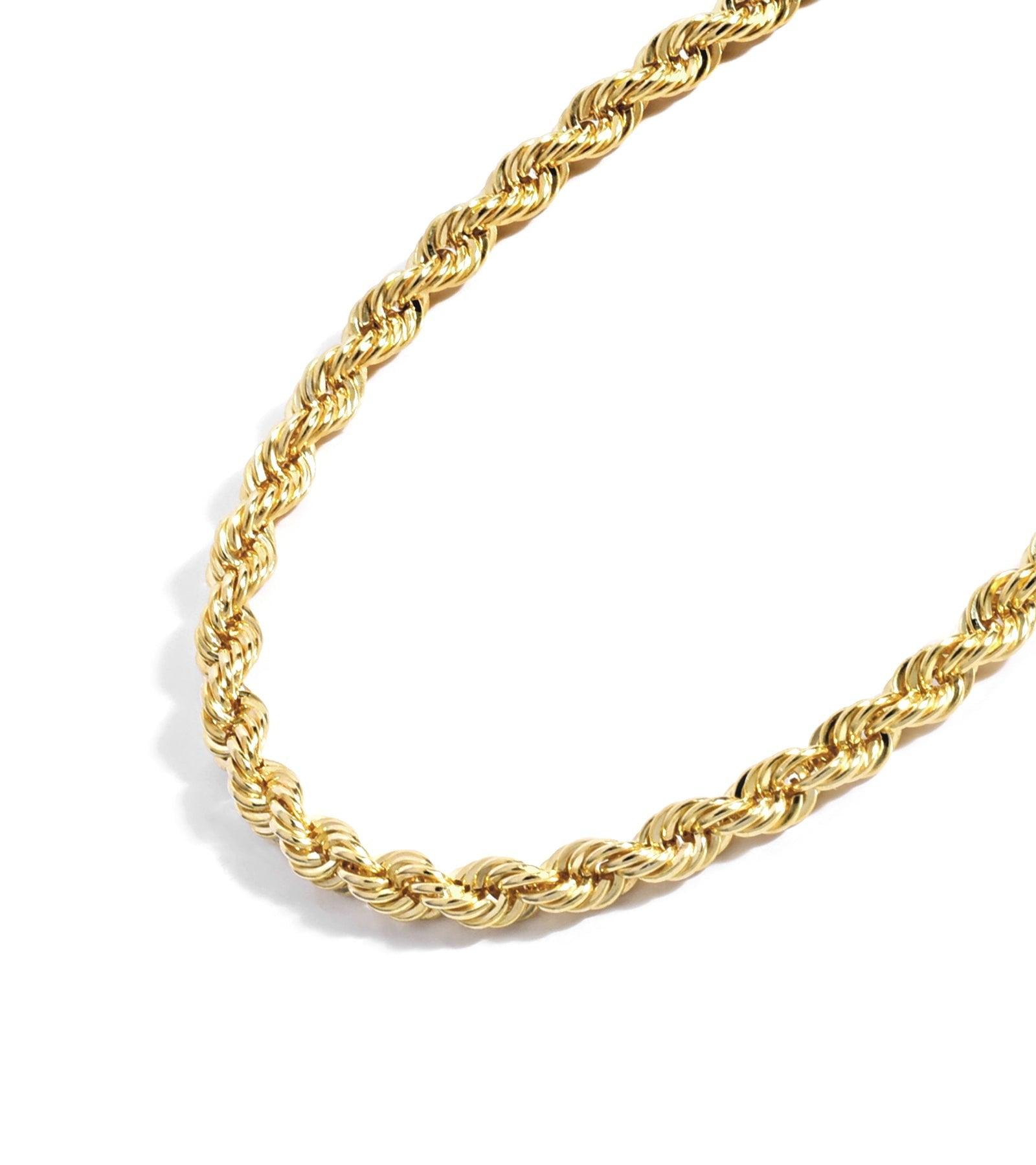 Jewelry Atelier Gold Chain Necklace Collection - 14K Solid Yellow Gold Filled Rope Chain Necklaces for Women and Men with Different Sizes (2.1mm, 2.7mm, or 3.8mm) - JNR Products