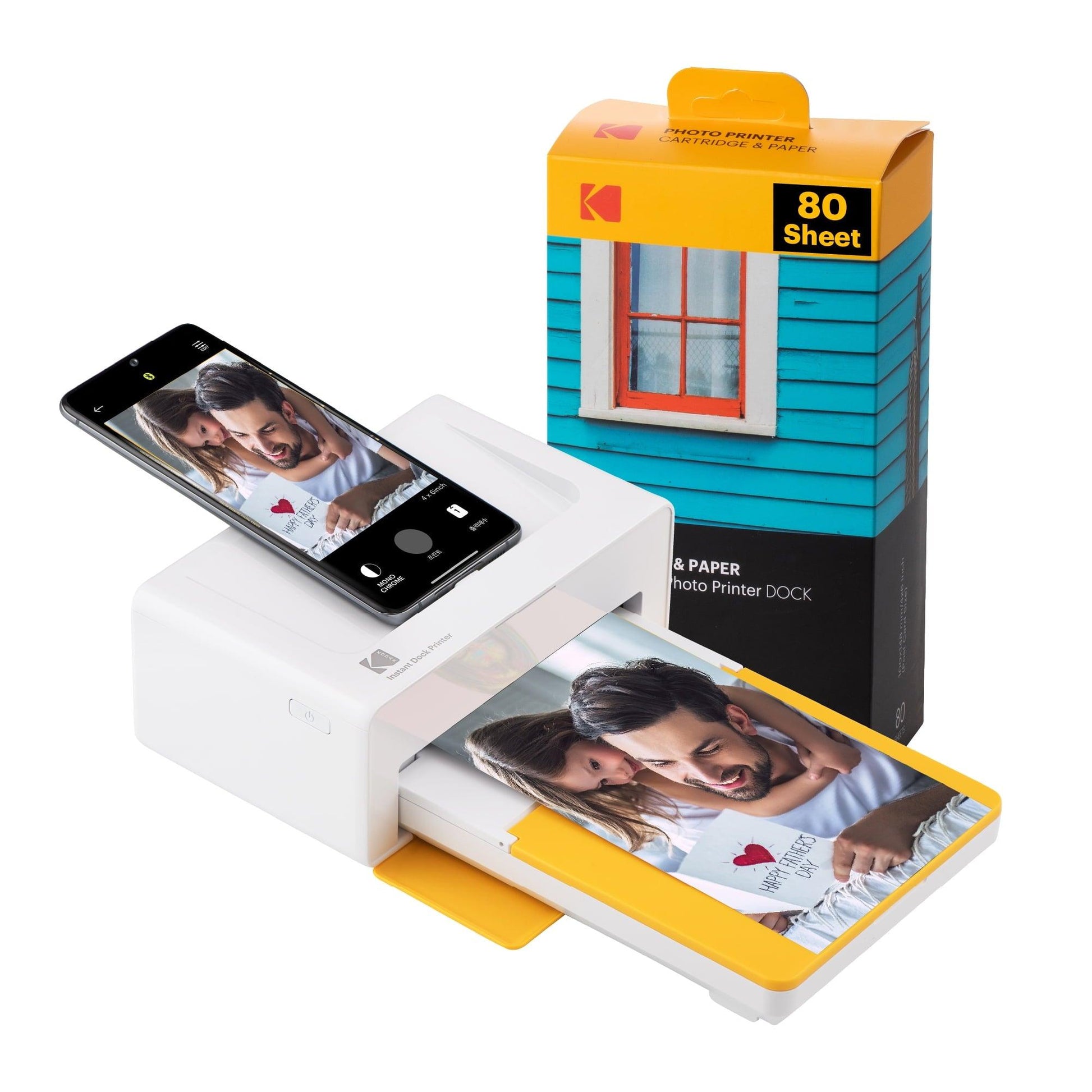 KODAK Dock Plus 4PASS Instant Photo Printer (4x6 inches) + 90 Sheets Bundle - JNR Products