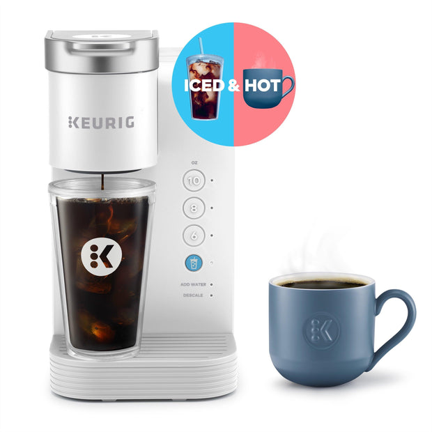 Keurig K-Iced Essentials Iced and Hot Single-Serve K-Cup Pod Coffee Maker, White - JNR Products