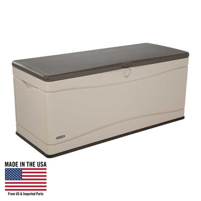 Lifetime New Outdoor Polyethylene Deck Box and Bench 130 Gal., Tan (60012) - JNR Products