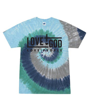 Love God Love People Christian Unisex Tee Ladies Design Short Sleeve Tie Dye T-shirt-Eternity-medium - JNR Products