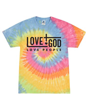 Love God Love People Christian Unisex Tee Ladies Design Short Sleeve Tie Dye T-shirt-Eternity-medium - JNR Products