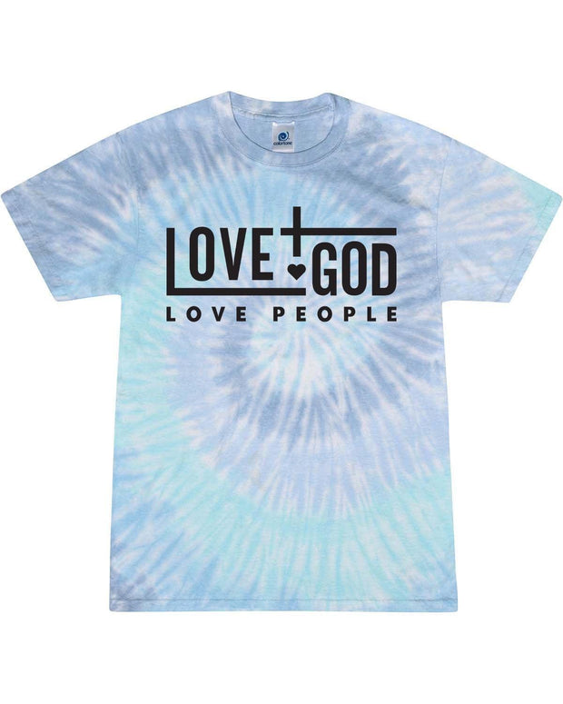 Love God Love People Christian Unisex Tee Ladies Design Short Sleeve Tie Dye T-shirt-Eternity-medium - JNR Products