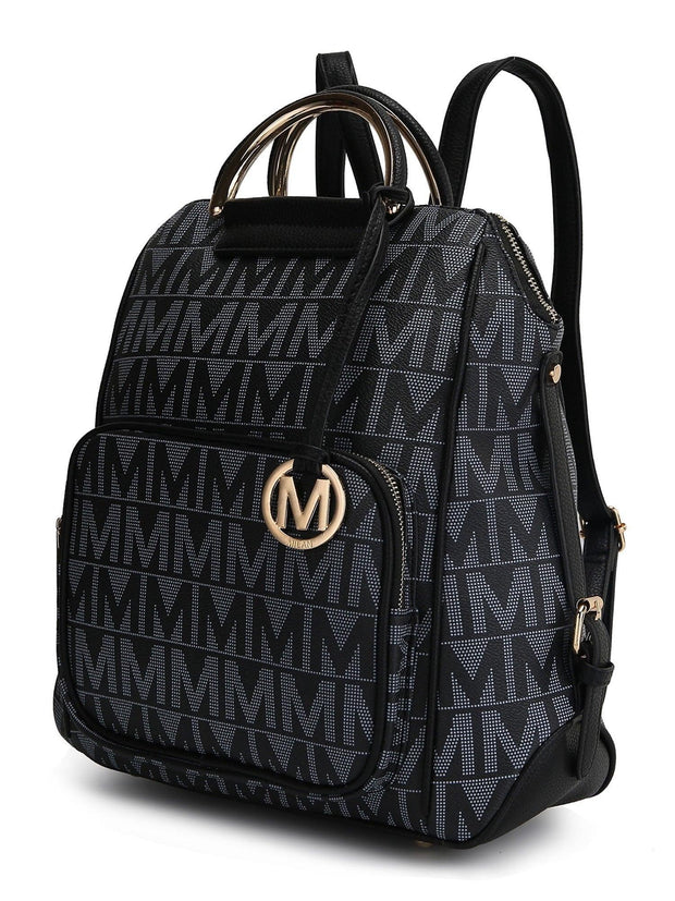 MKF Collection Torra Women's Backpack, Vegan Leather Bookbag Purse for Travel, Work and School by Mia K - Mustard - JNR Products