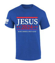 Mens Christian Tshirt Jesus 2024 Make America Pray Again Short Sleeve T-shirt Graphic Tee-Heather Navy-xl - JNR Products